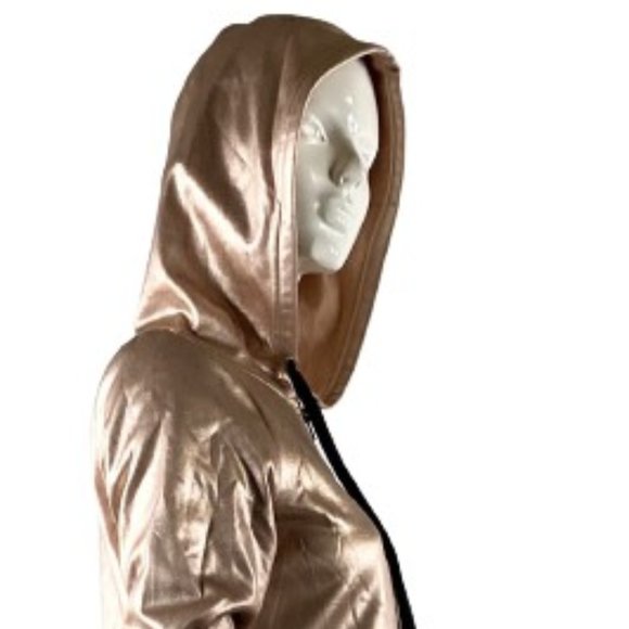 MATERIAL GIRL Hooded Jacket, Metallic Pink, Size M, SKU 000124-1 - Picture 5 of 5